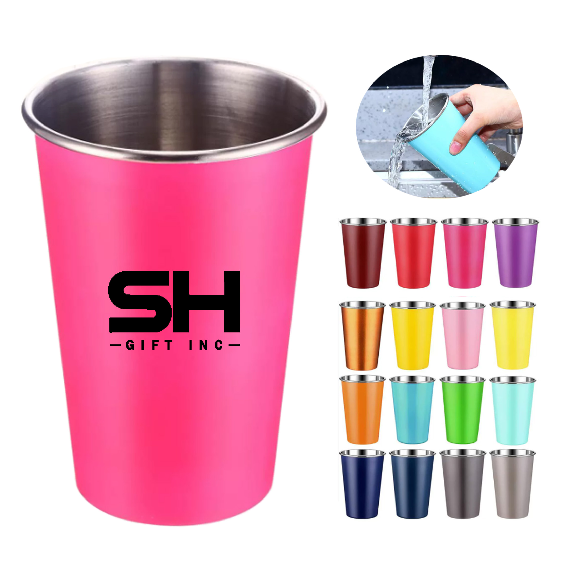 16oz Stainless Steel Drinking Cup 4