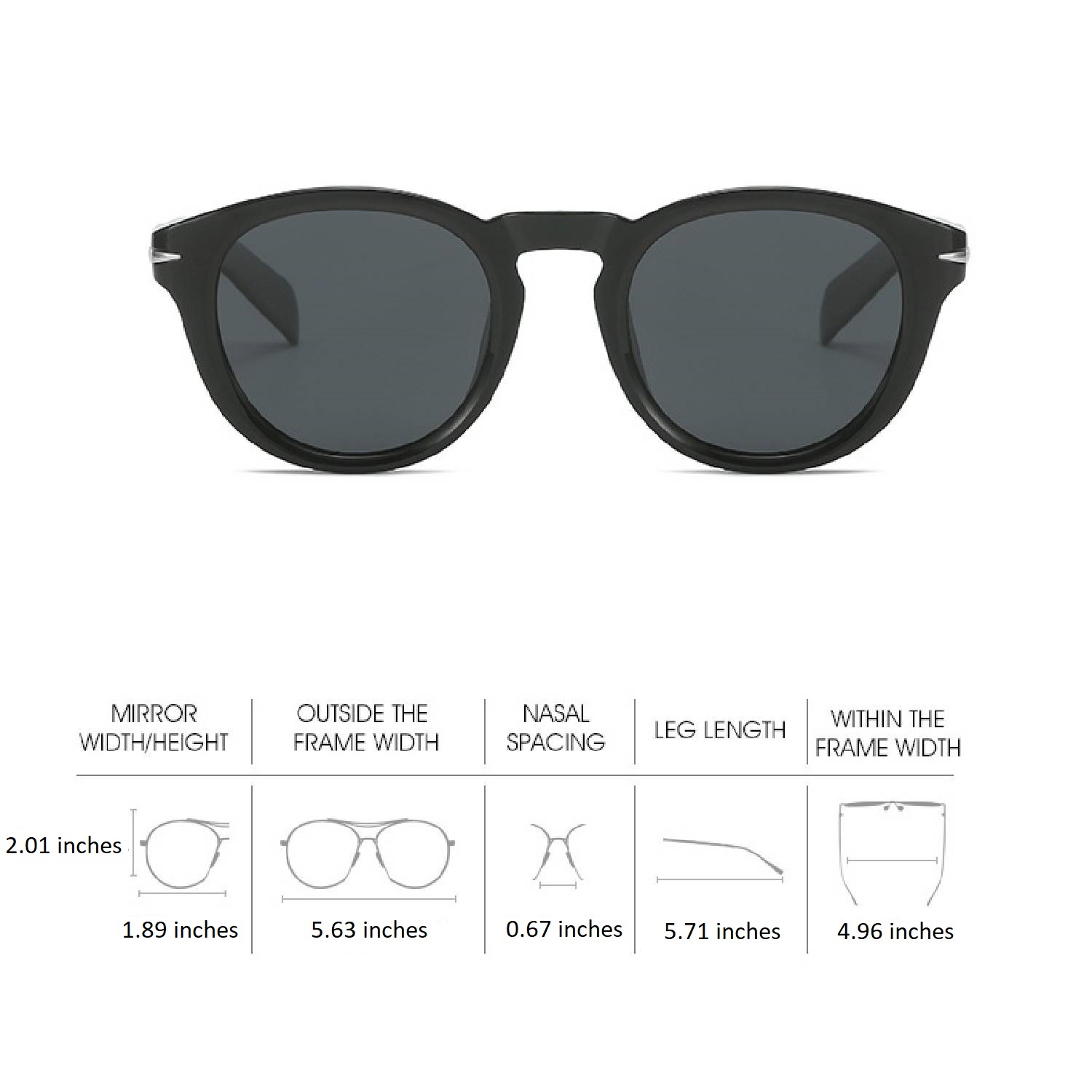 Unisex Oval Polycarbonate Sunglasses 5