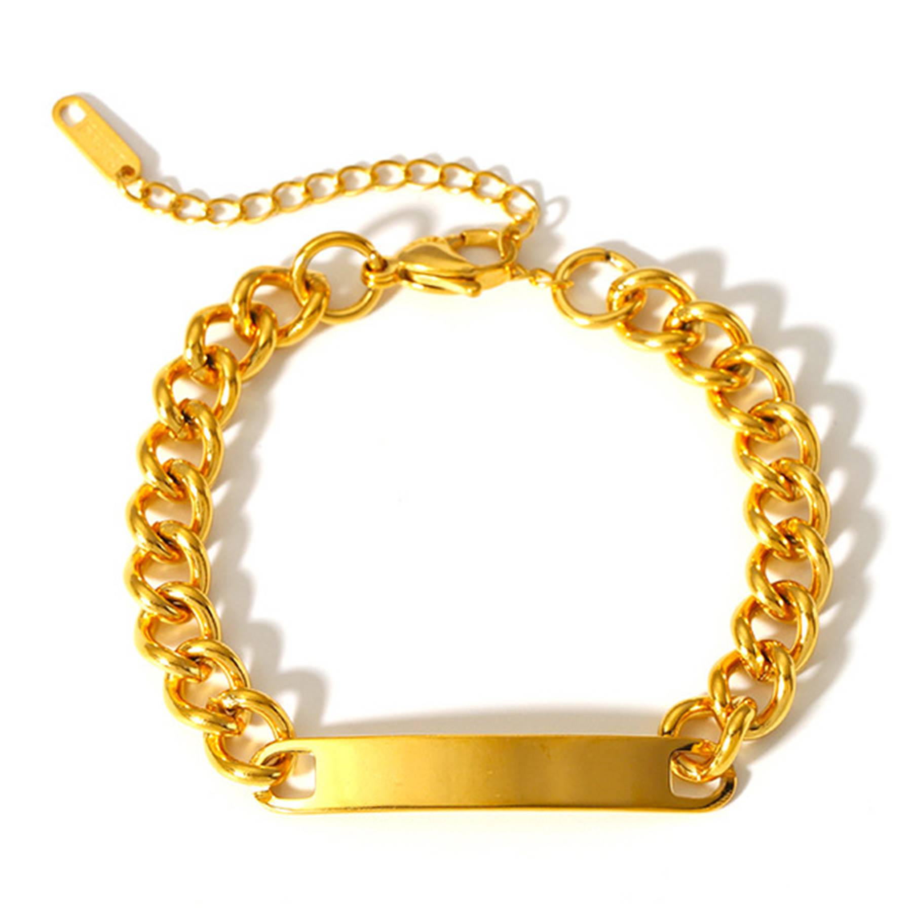 Stainless Steel Hip-hop style gold-plated bracelet 6