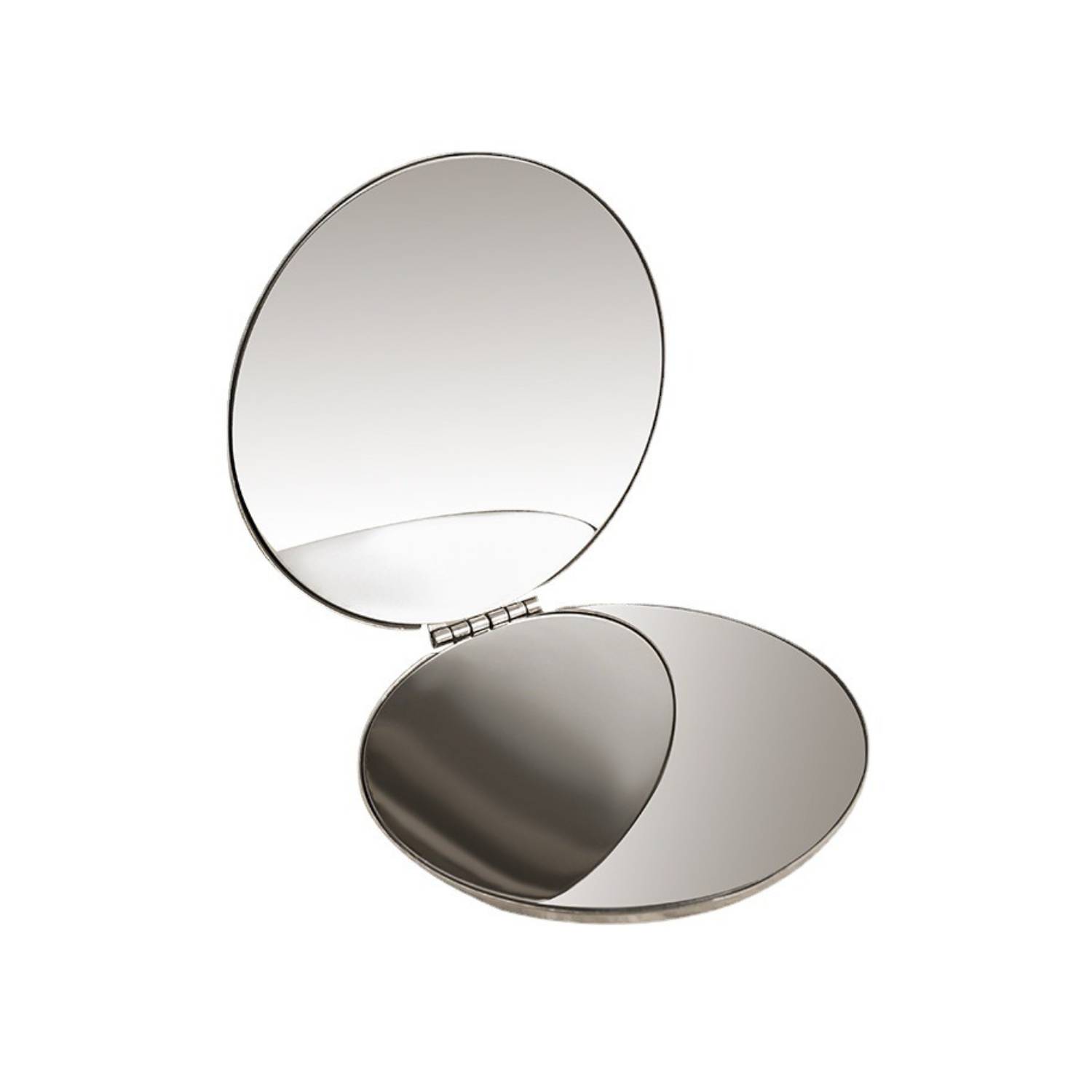 Round Stainless Steel Foldable Compact Makeup Mirror 2