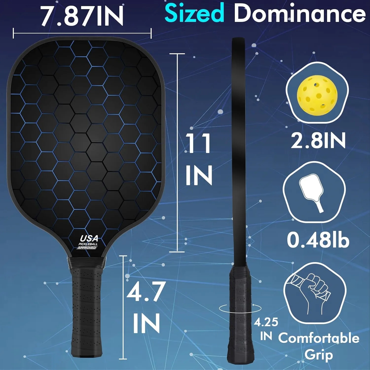 Fiberglass Pickleball Paddle 2