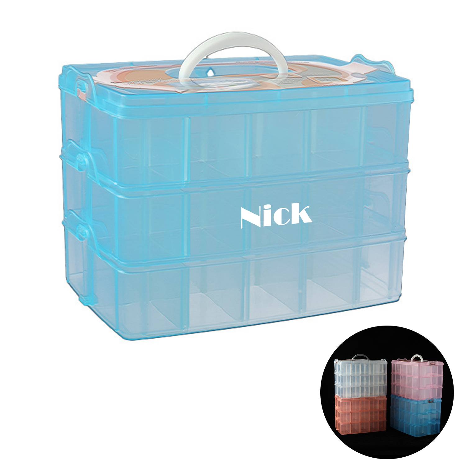Detachable Transparent Plastic Sock Storage Box 2