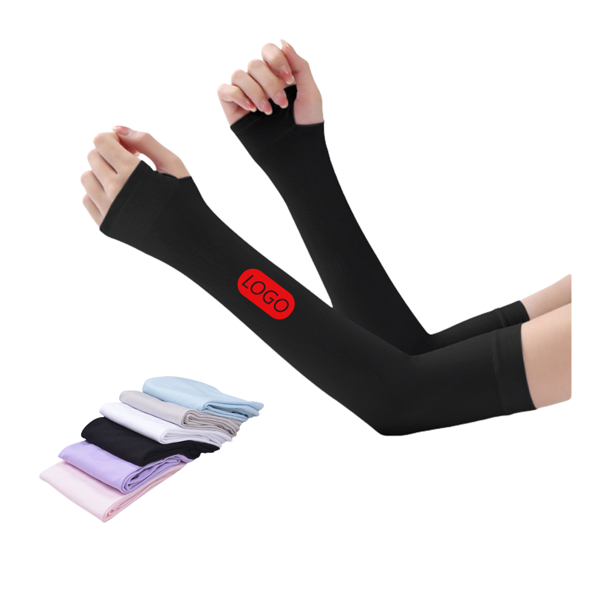 UV Sun Protection Arm Sleeves with Thumb Holes MOQ50 5