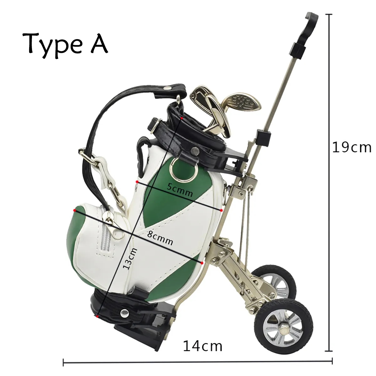 Golf Pen Holder with Golf Club Pens Set 6