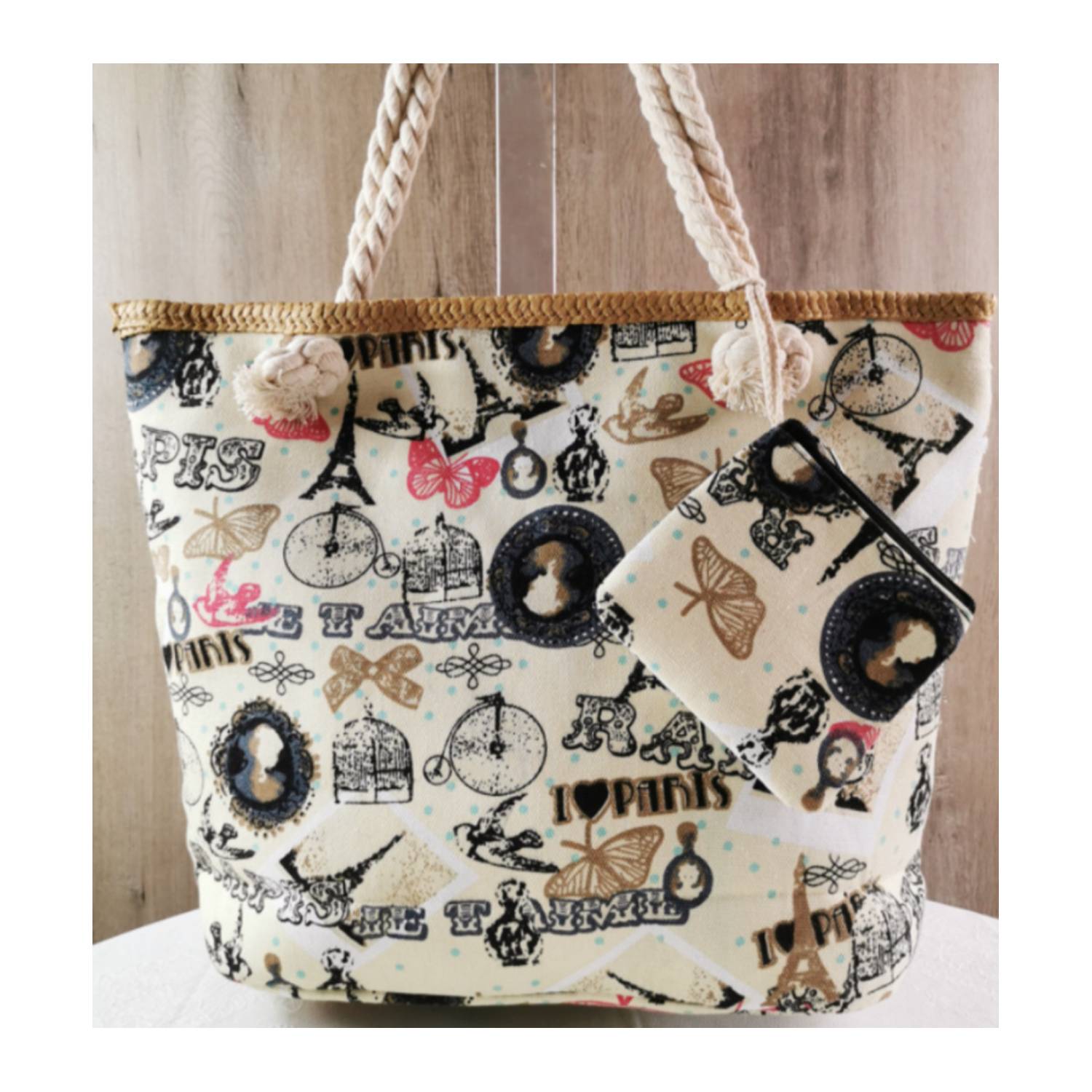 Summer Beach Handbag w/ Wallet 3