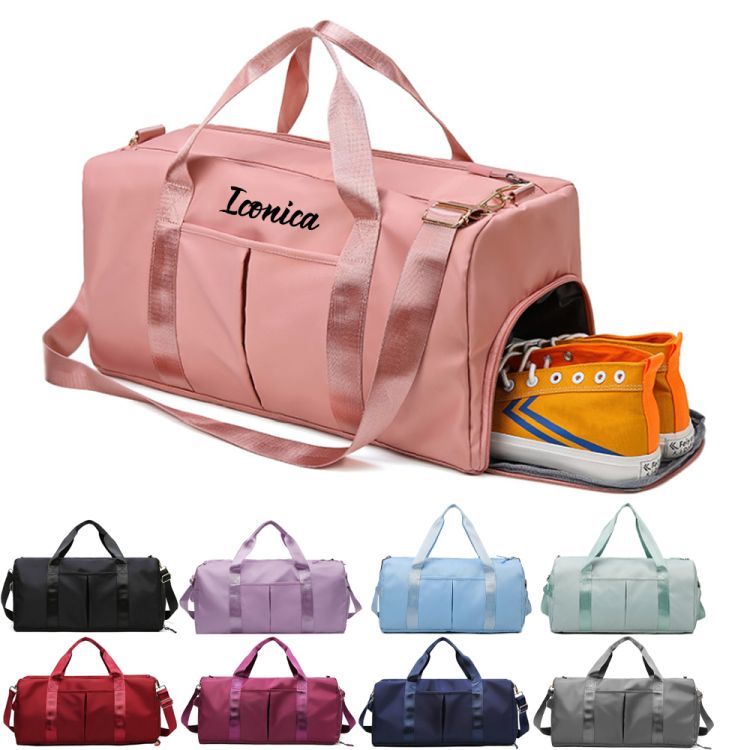 Waterproof Oxford Gym Bag with Side Shoe Compartment 2