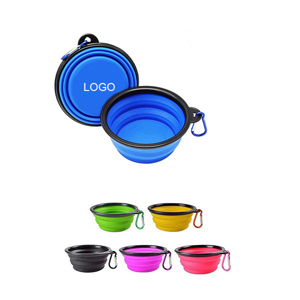Collapsible Silicone Pet Bowl W/ Carabiner 1