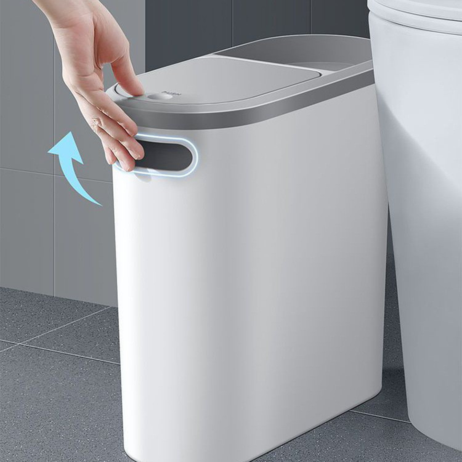 Bathroom Trash Can w/ Lid 4