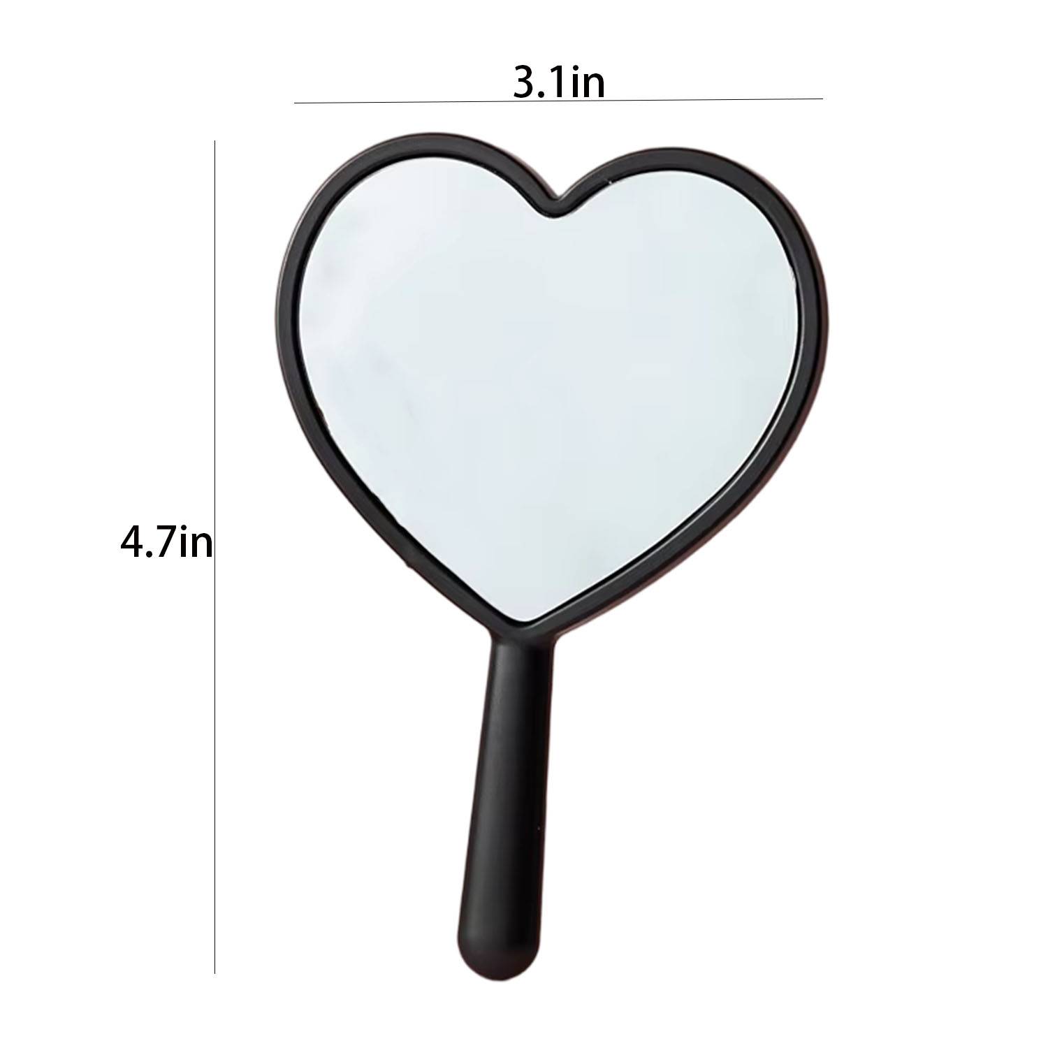 Portable Handheld Heart Shaped Makeup Mirror 1