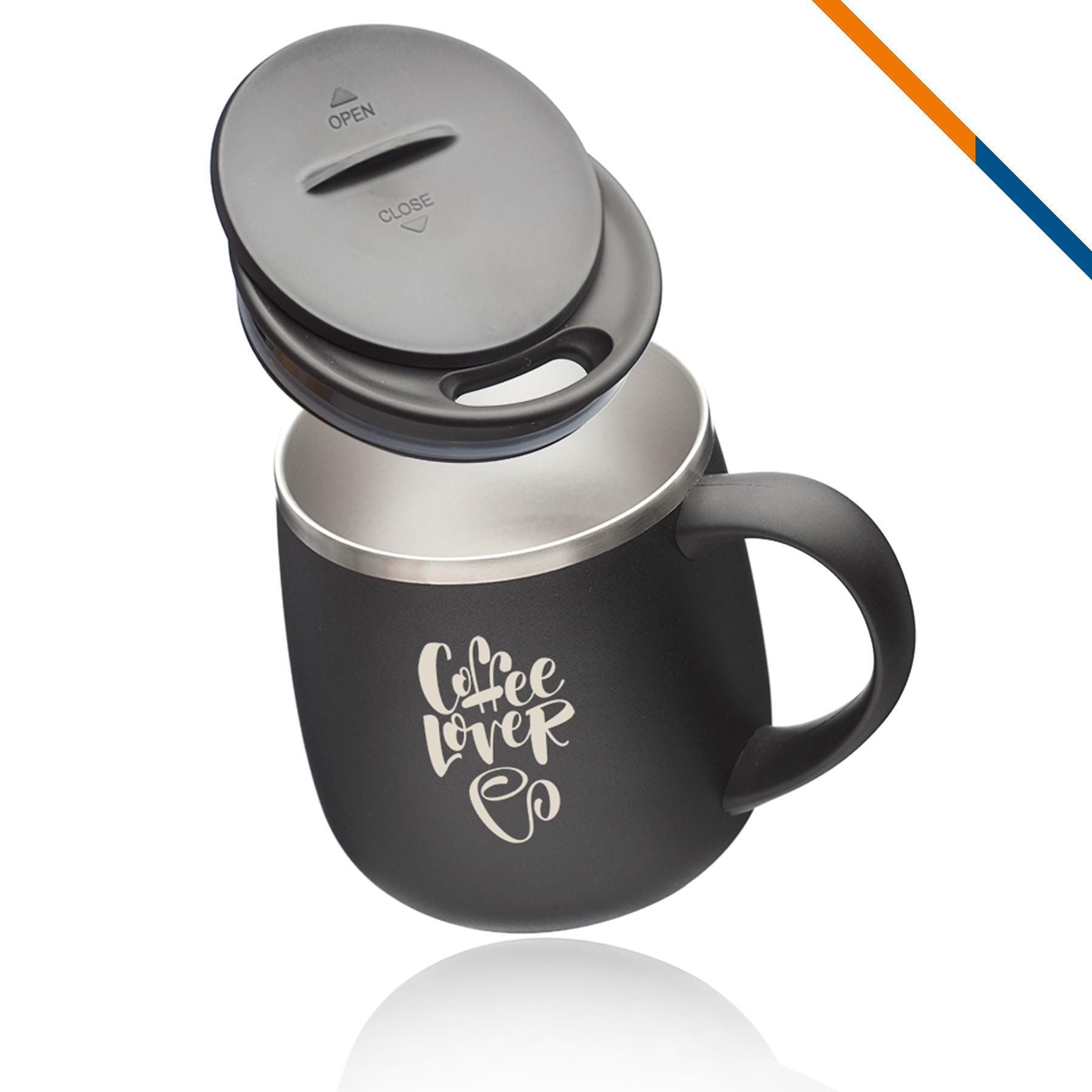 Trino Stainless Steel Coffee Mug - 11 OZ. 5
