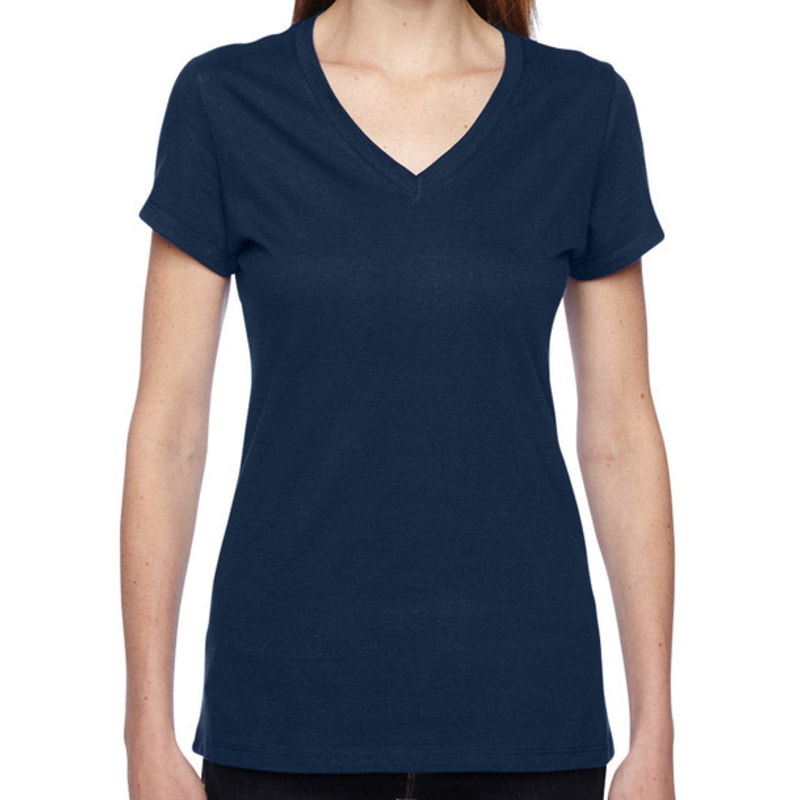 Fruit Of The Loom Ladies 4.7 Oz. 100% Sofspun Cotton Jersey Junior V-Neck T-Shirt 16