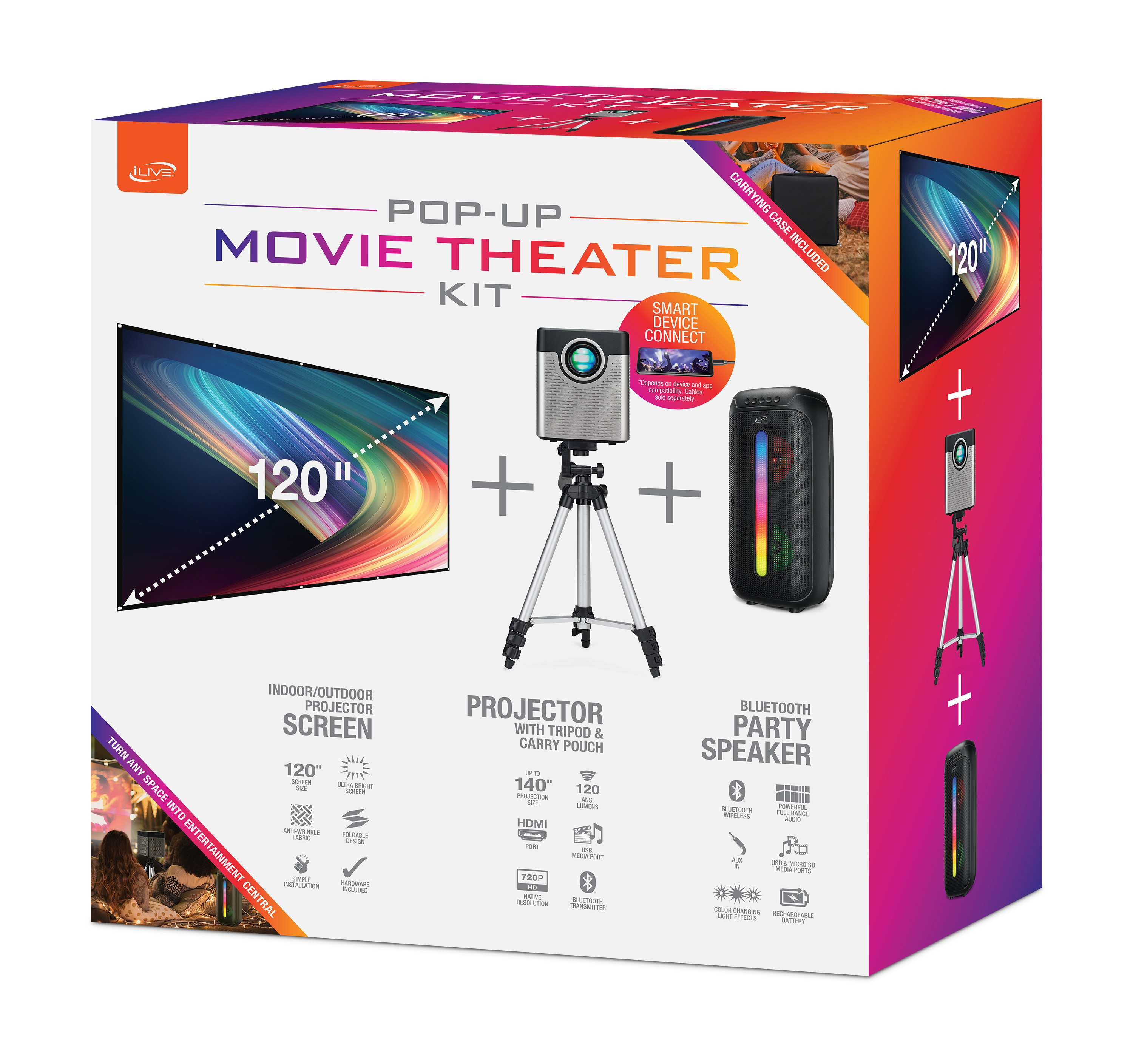 iLive™ Cinema Pop-Up Movie Theater Kit 28