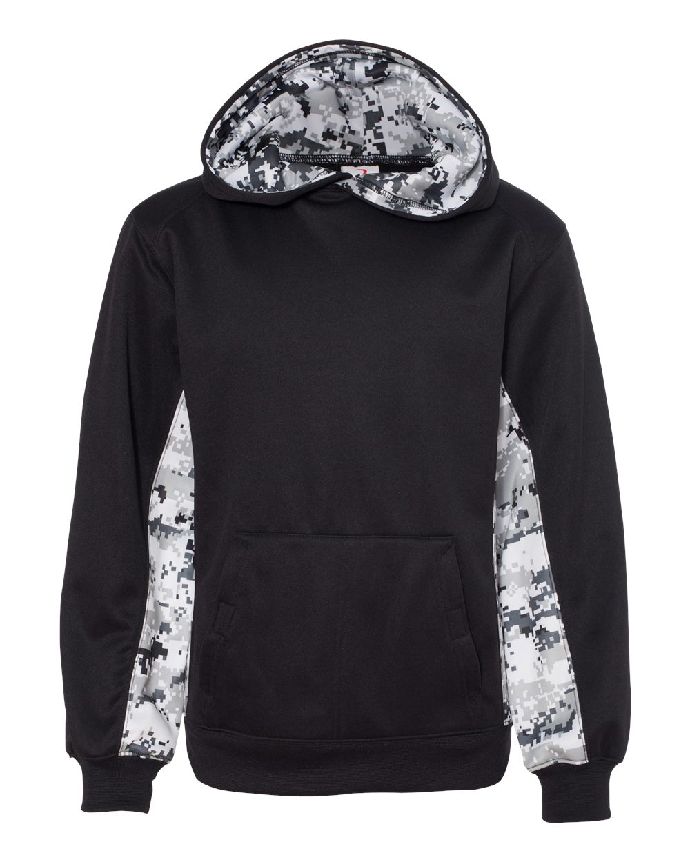 Youth Digital Camo Colorblock Performance Fleece Hooded Sweatshirt - 2464 7
