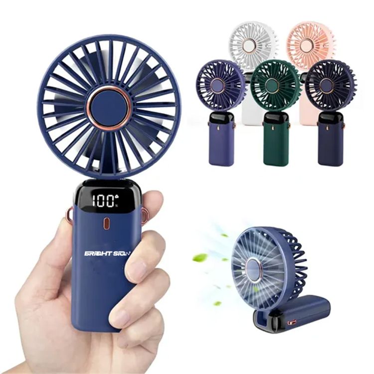 Digital Display Hanging Neck Fan with Phone Stand 2