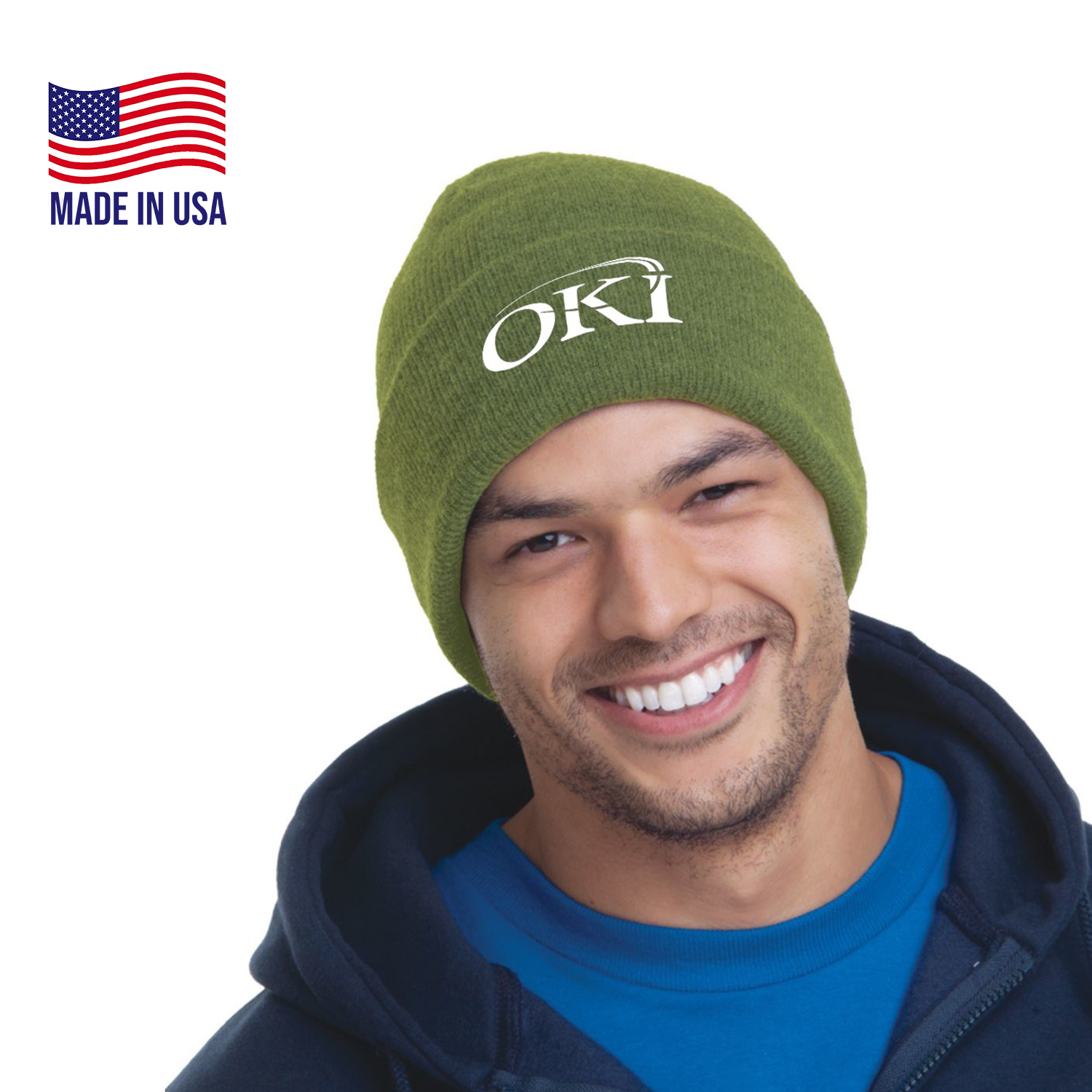 USA-Made 12" Headwear Acrylic Knit Beanie 2