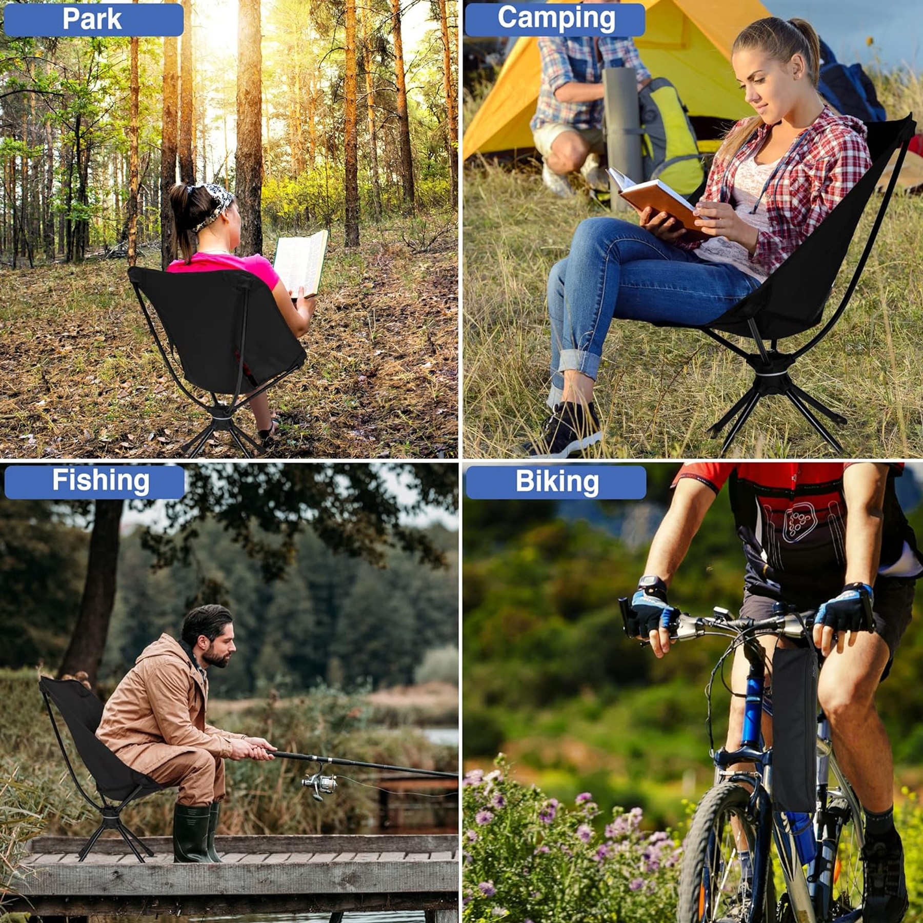 Foldable and Swivel Outdoor Moon Chair 2