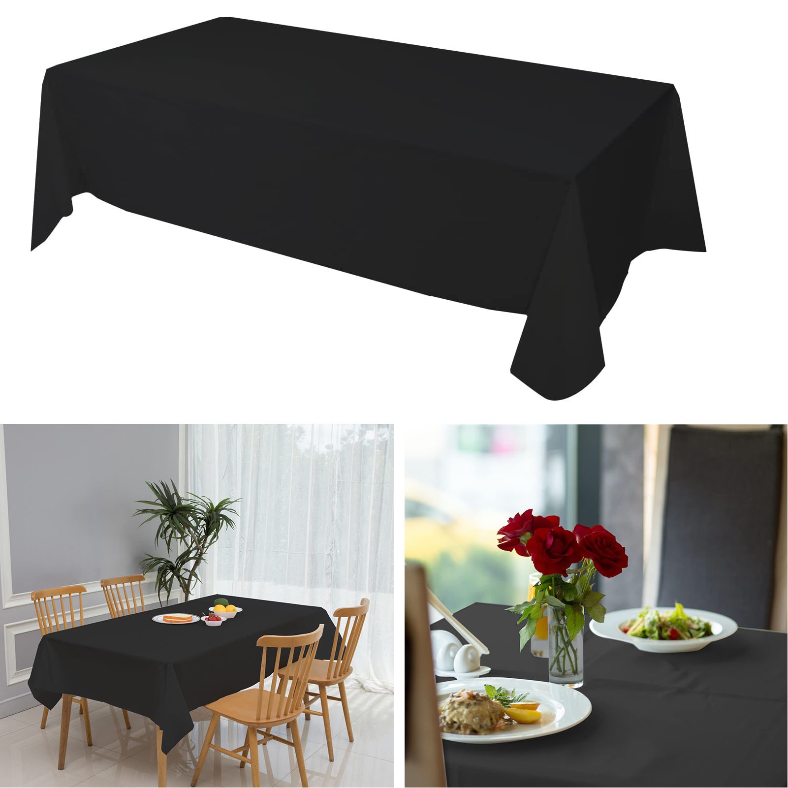 Premium 54" x 108" Disposable Plastic Tablecloth 1