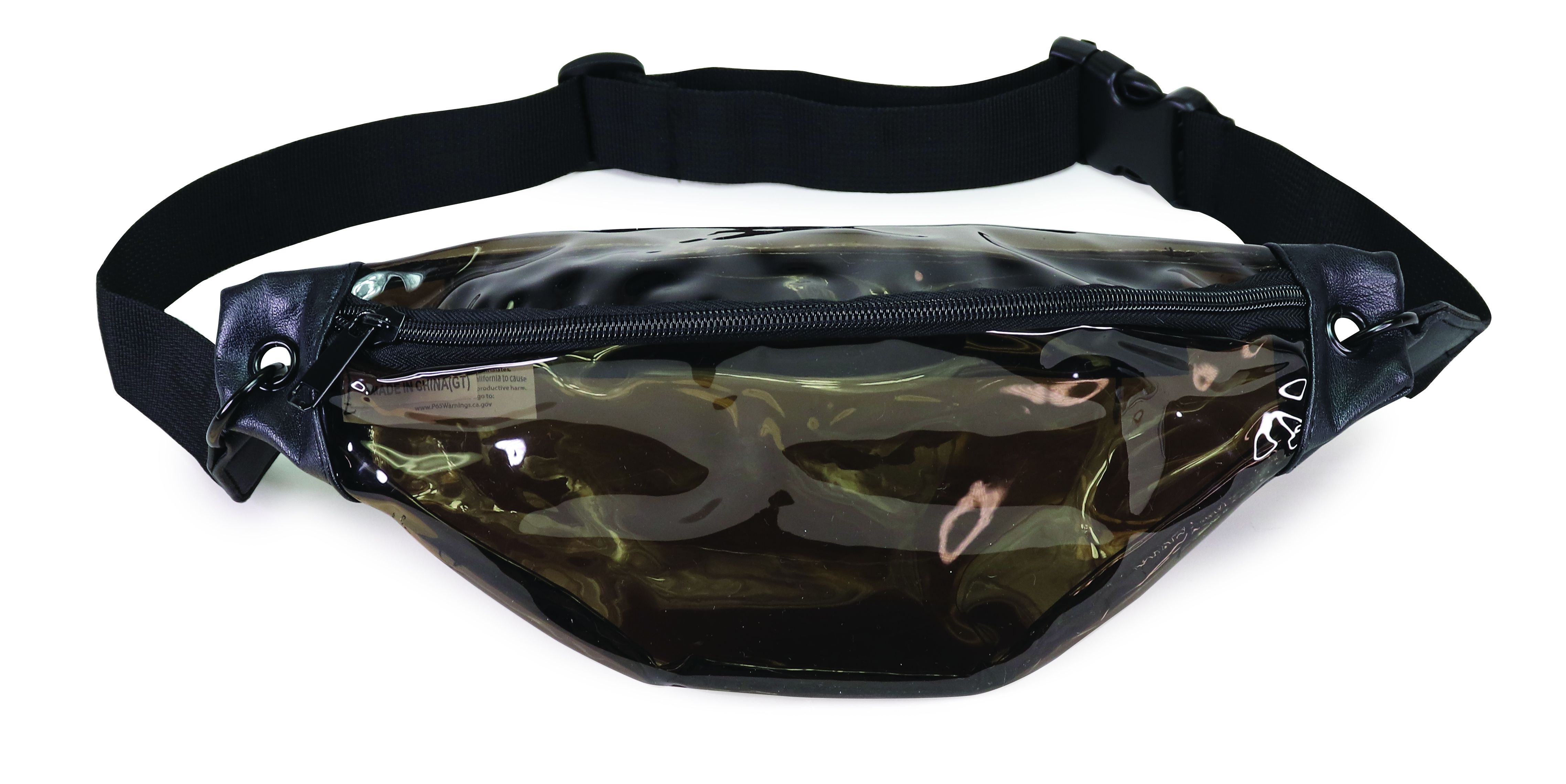 Clear Vinyl Transparent Black Fanny Pack 5