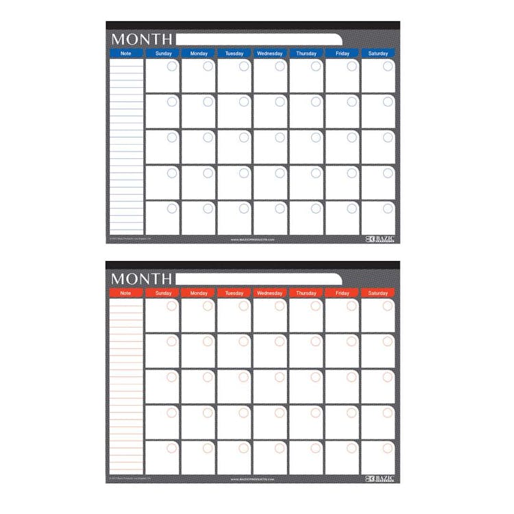 Undated 12-Month Desk Pad Calendar - 17" x 22" 2