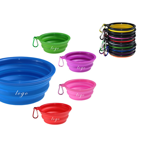 1000 Collapsible Pet Bowl W/Carabiner 2