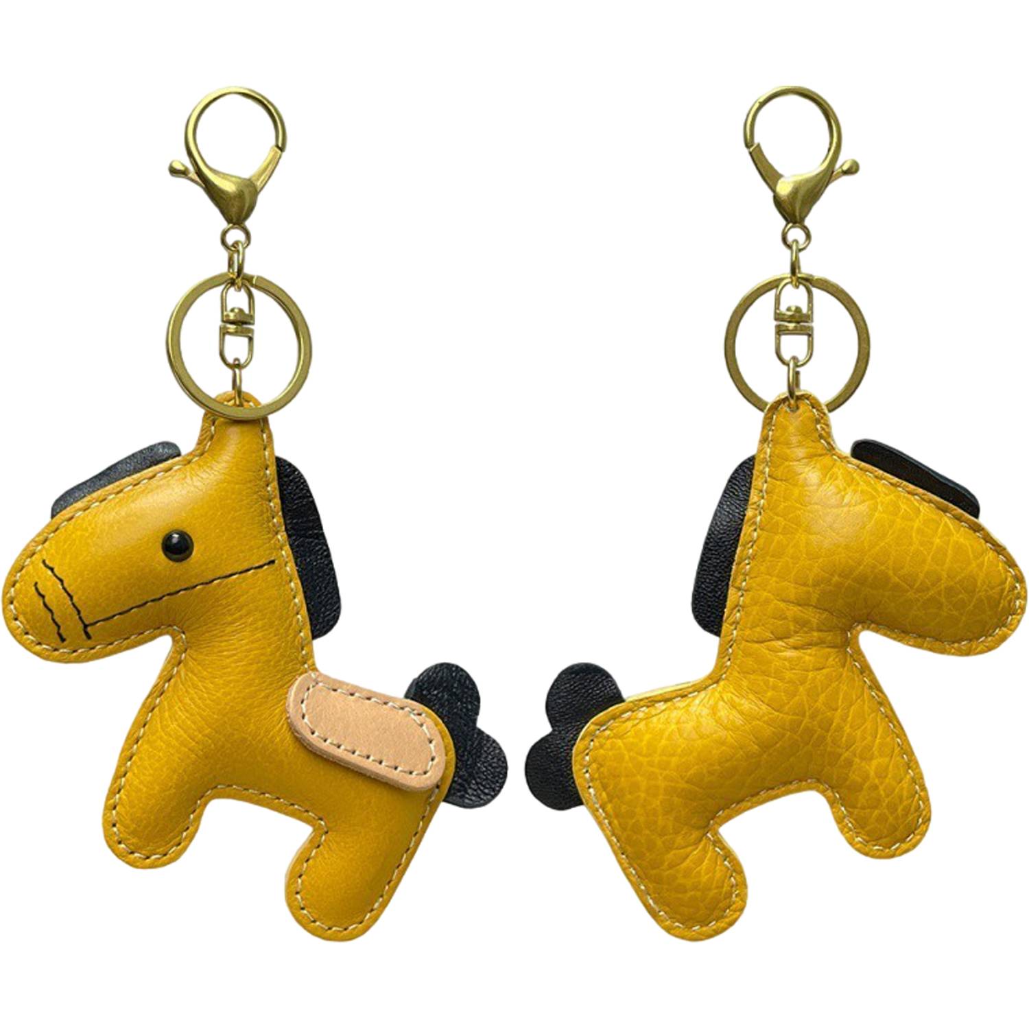 Genuine Leather Mini Horse Keychain 12