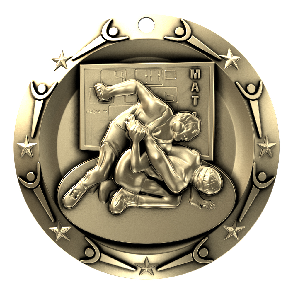 Wrestling World Class Medallion (3") 4