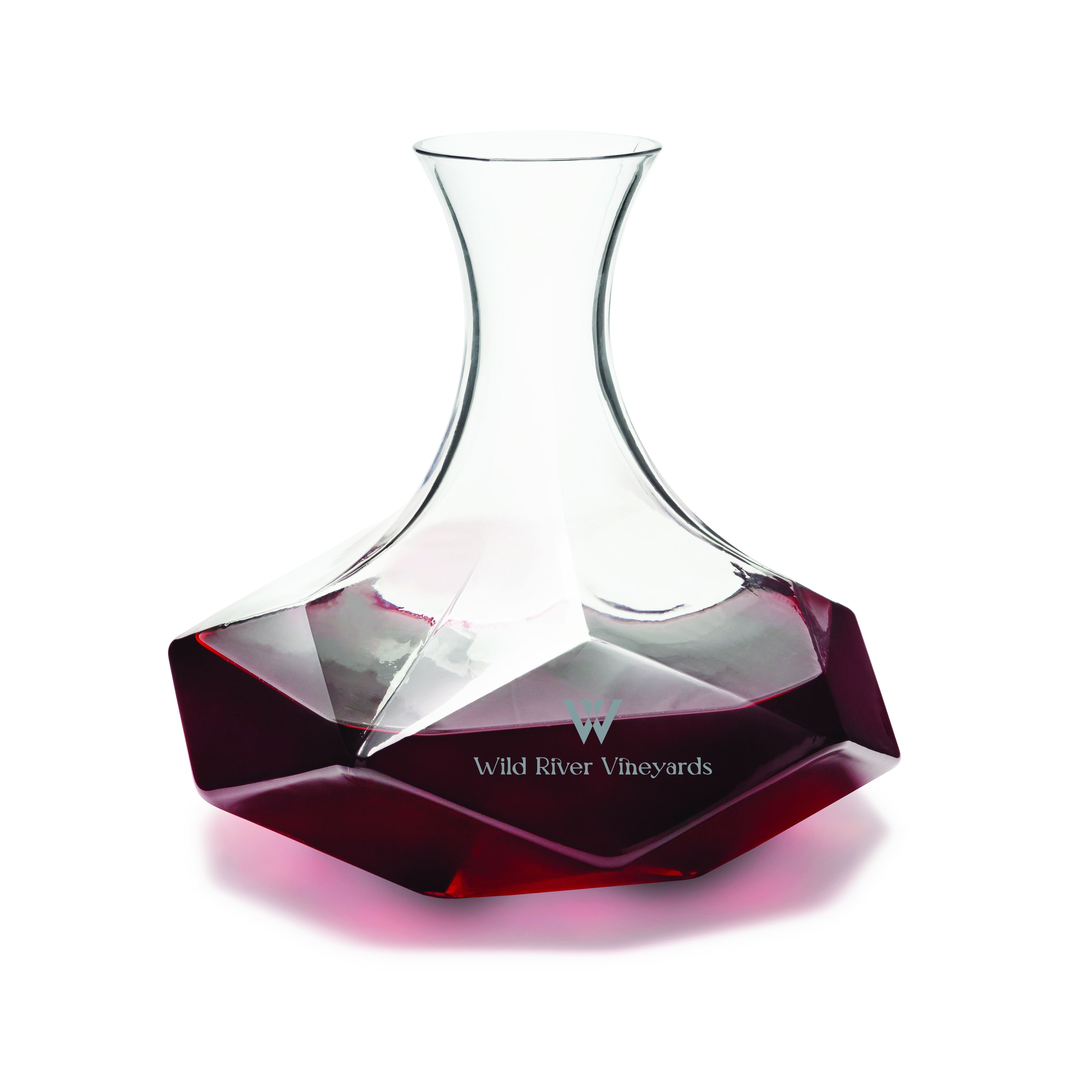 Viski® Faceted Crystal Wine Decanter 8