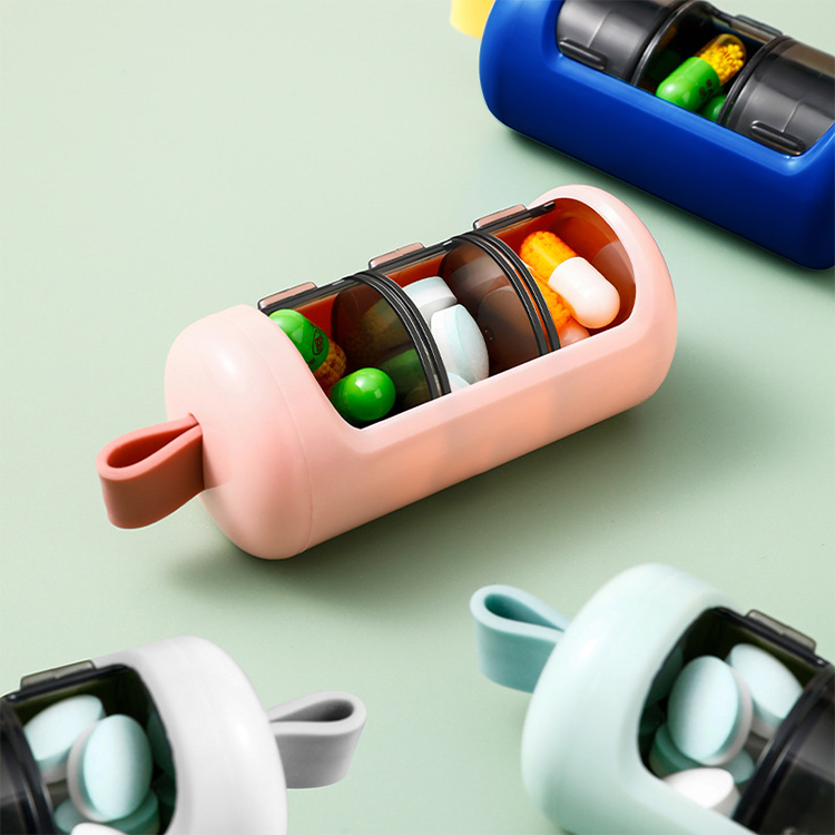 3 Compartment Sliding Travel Pill Case 5