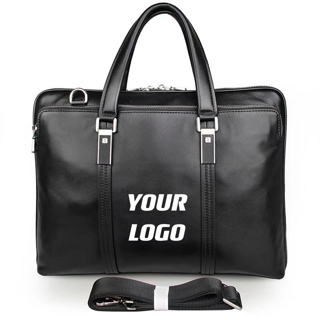 Vintage Genuine Cowhide Briefcase Messenger Bag 6