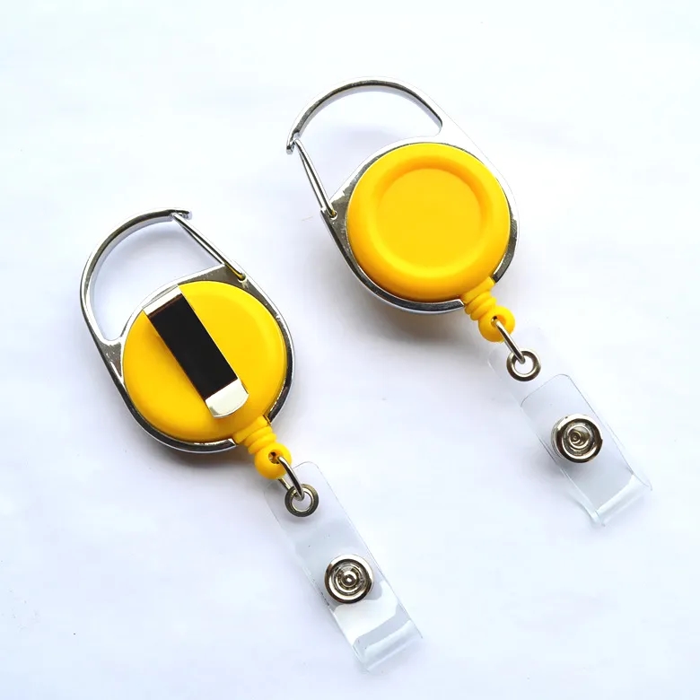Retractable Carabiner Round Badge Reel 4