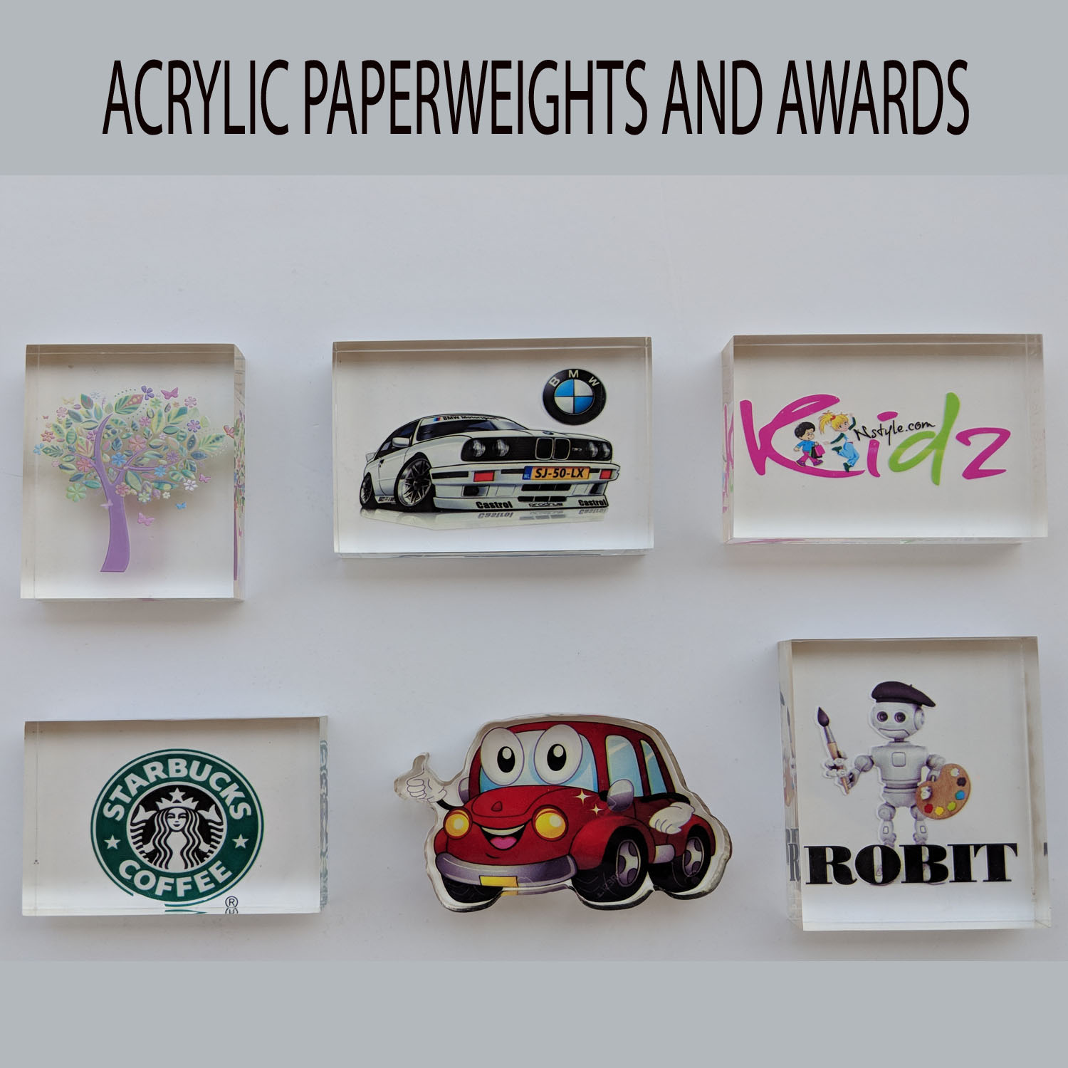 Acrylic Promotional Paperweight/Award Made in USA 4