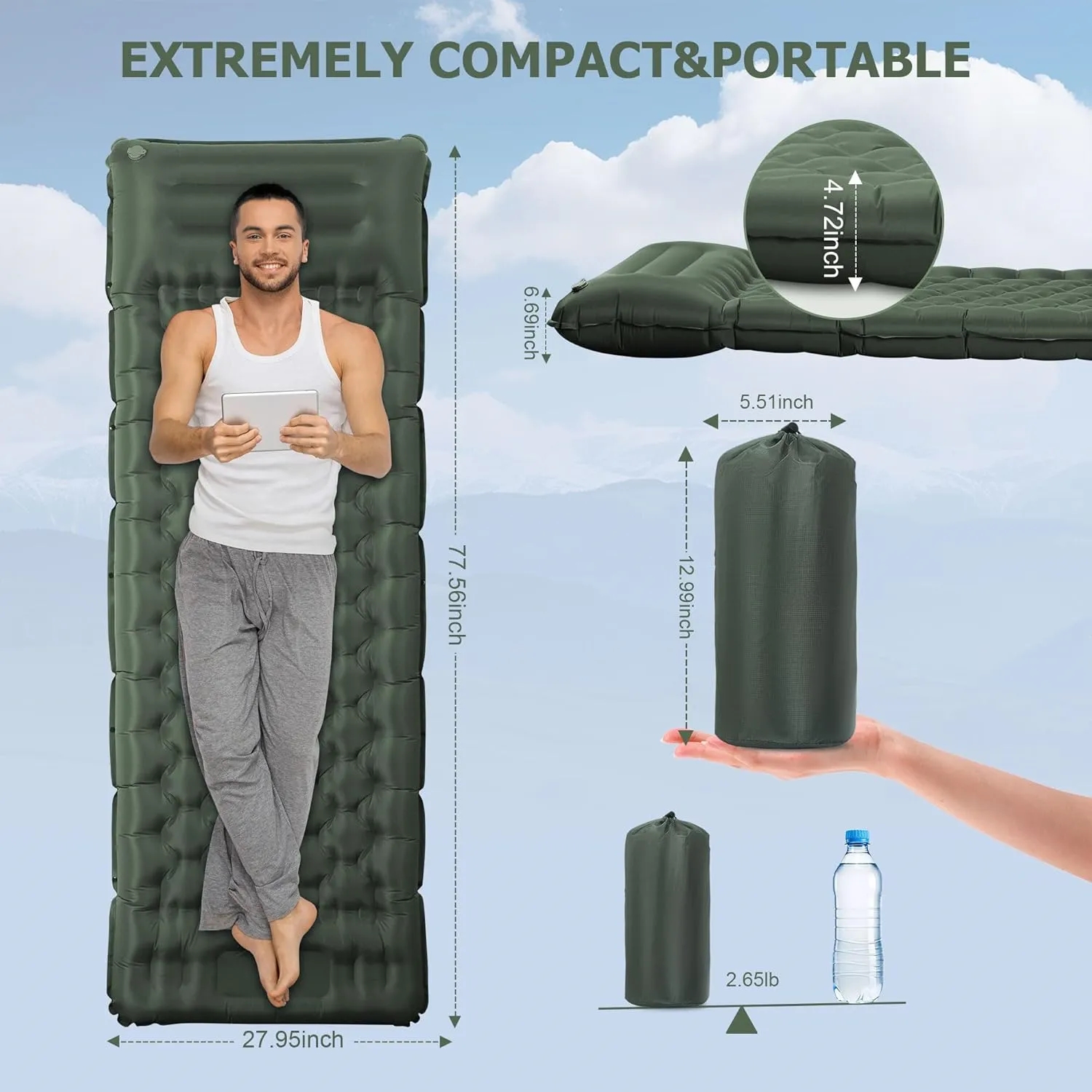 Camping Sleeping Pad Inflatable 5