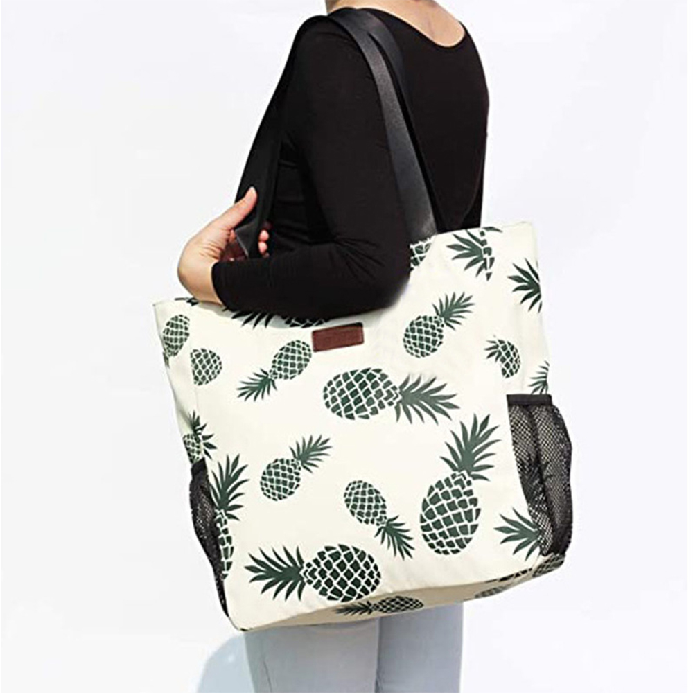 Travel beach tote bag, custom tote bag with logo imprint 5