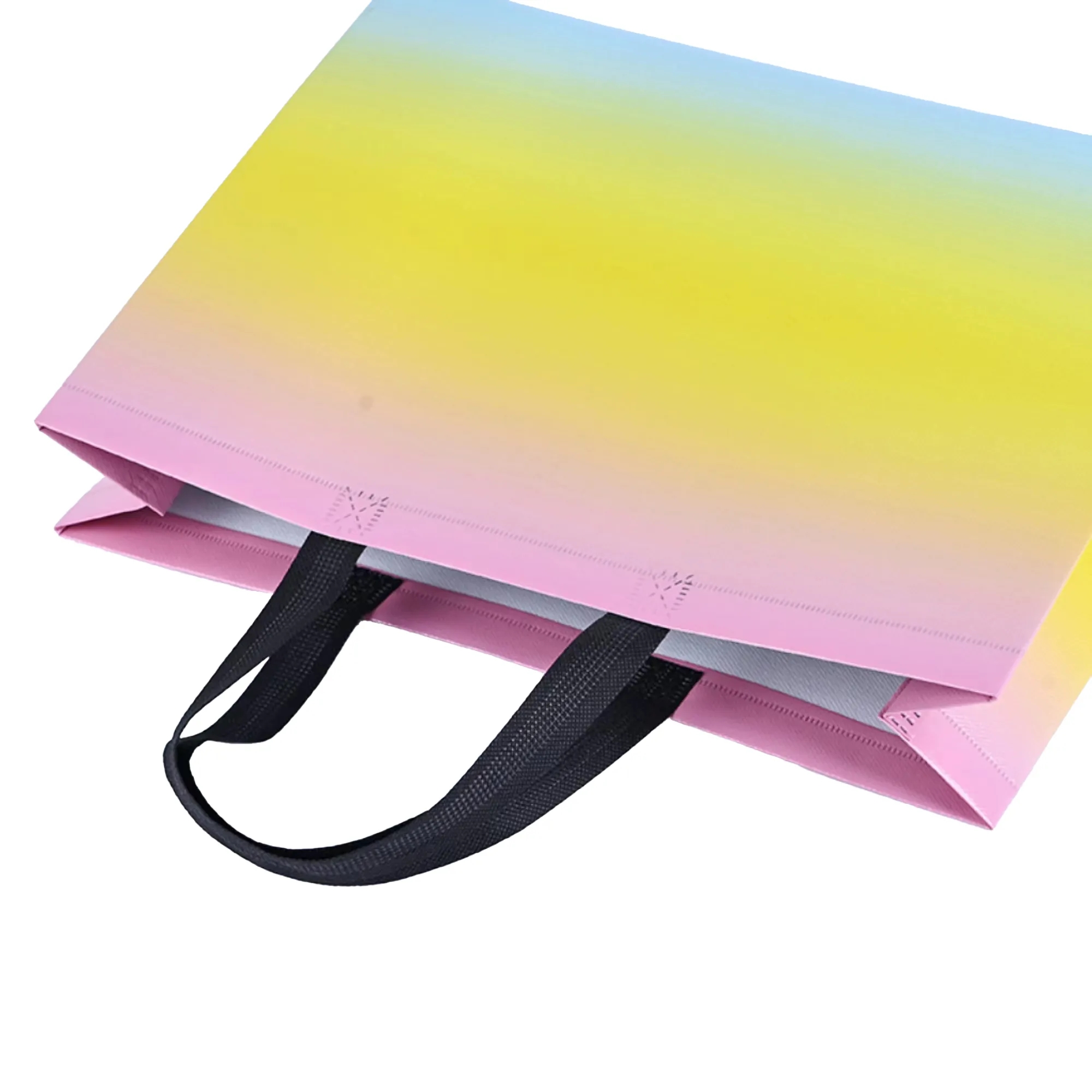 Gradient Rainbow Non-Woven Gift Tote 3