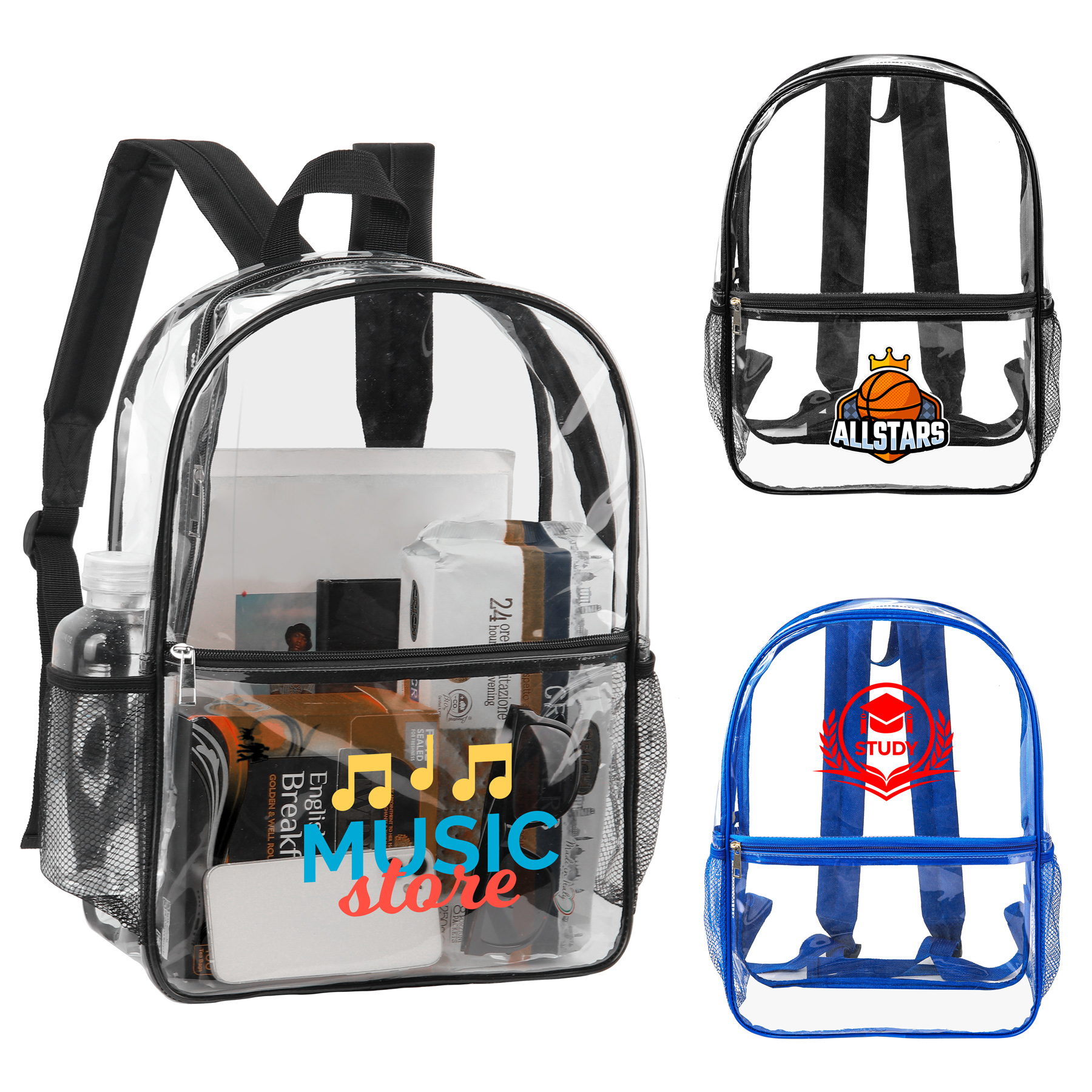 Heavy Duty Multi-Function PVC Transparent Backpack 4