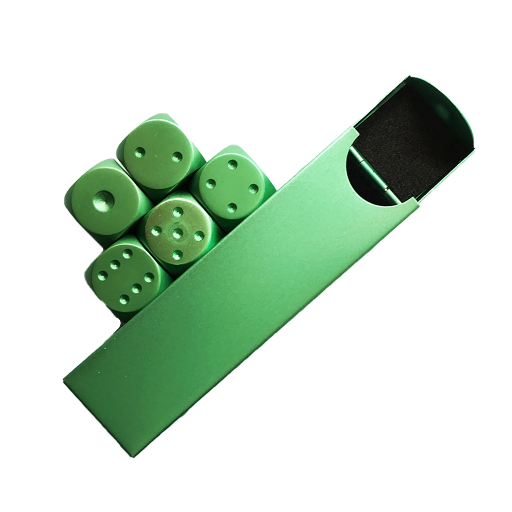 5 Pieces Aluminum Alloy Dice Set Full Color Print 2