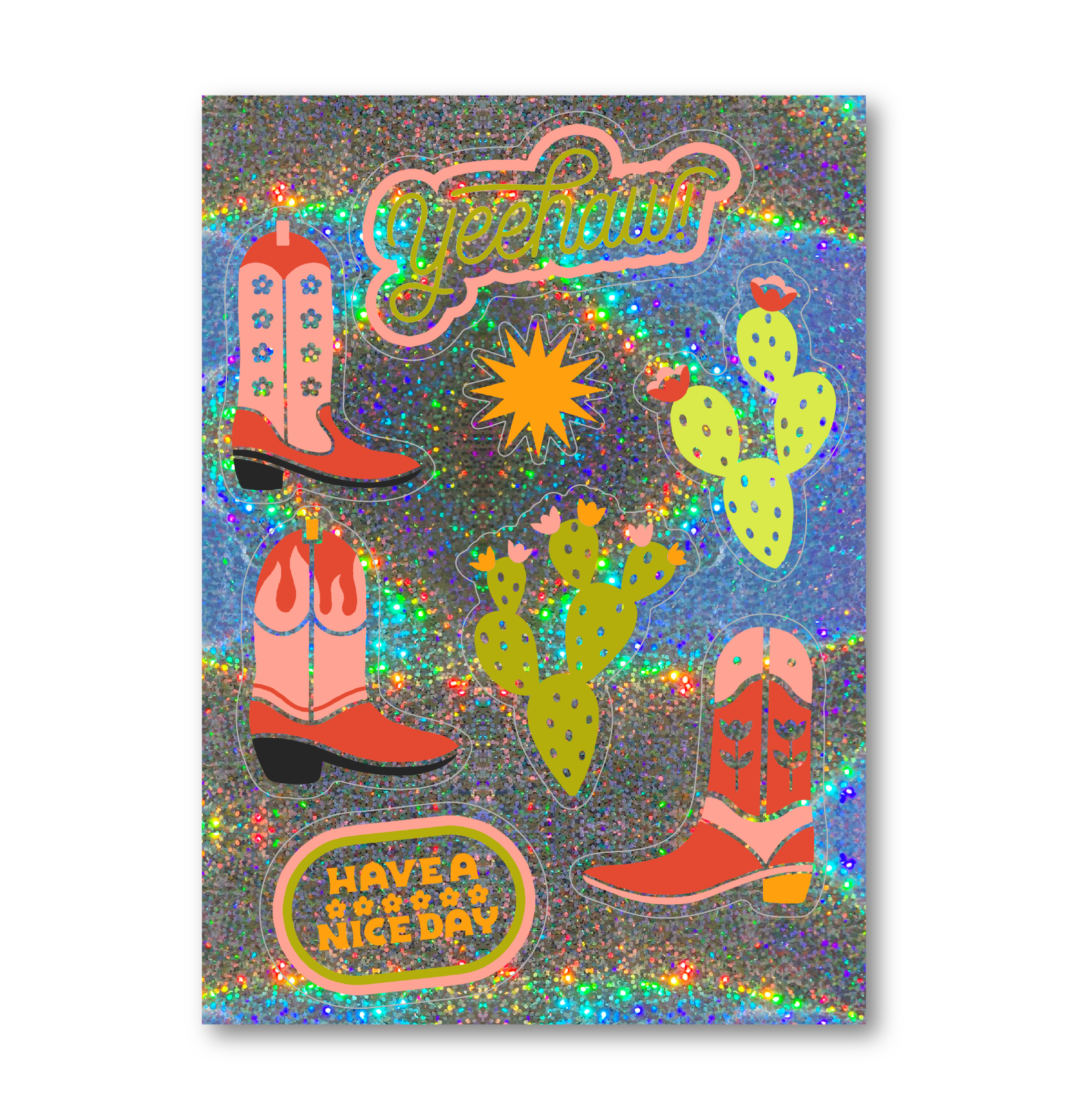 Holographic Rainbow Stickers | Decals | Labels 3