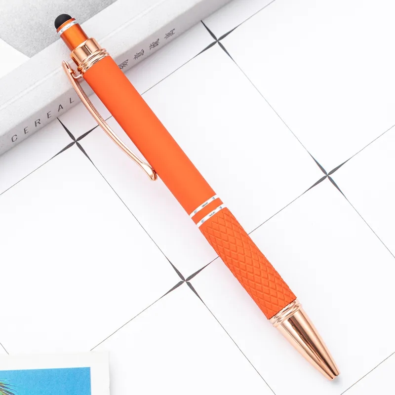 Quilted Grip Softy Metallic Stylus Rose Gold Pen 10