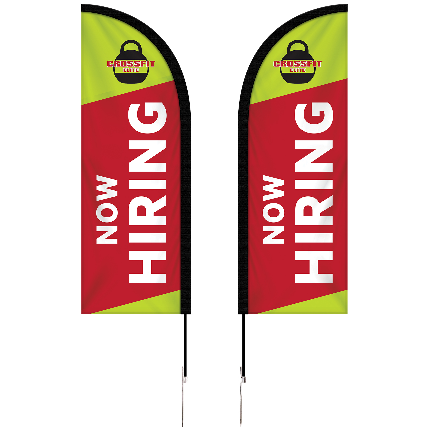 6' Double Sided Portable Half Drop Banner w/ Hardware Set 16