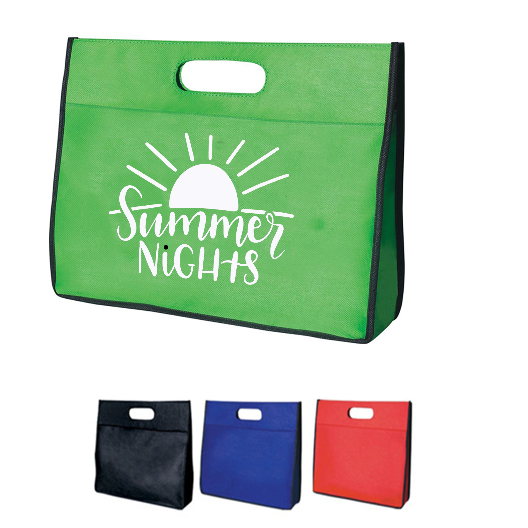 Handle Die Cut Non Woven Travel Tote Bag 1