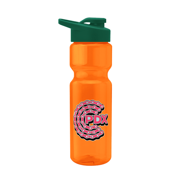 Blazer 28oz Transparent Bike Bottle w/Drink-thru Lid 2763
