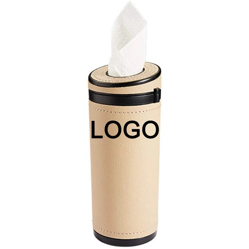 Custom Gift Car Tissue Box - Cylinder Leather Napkin Holder 11