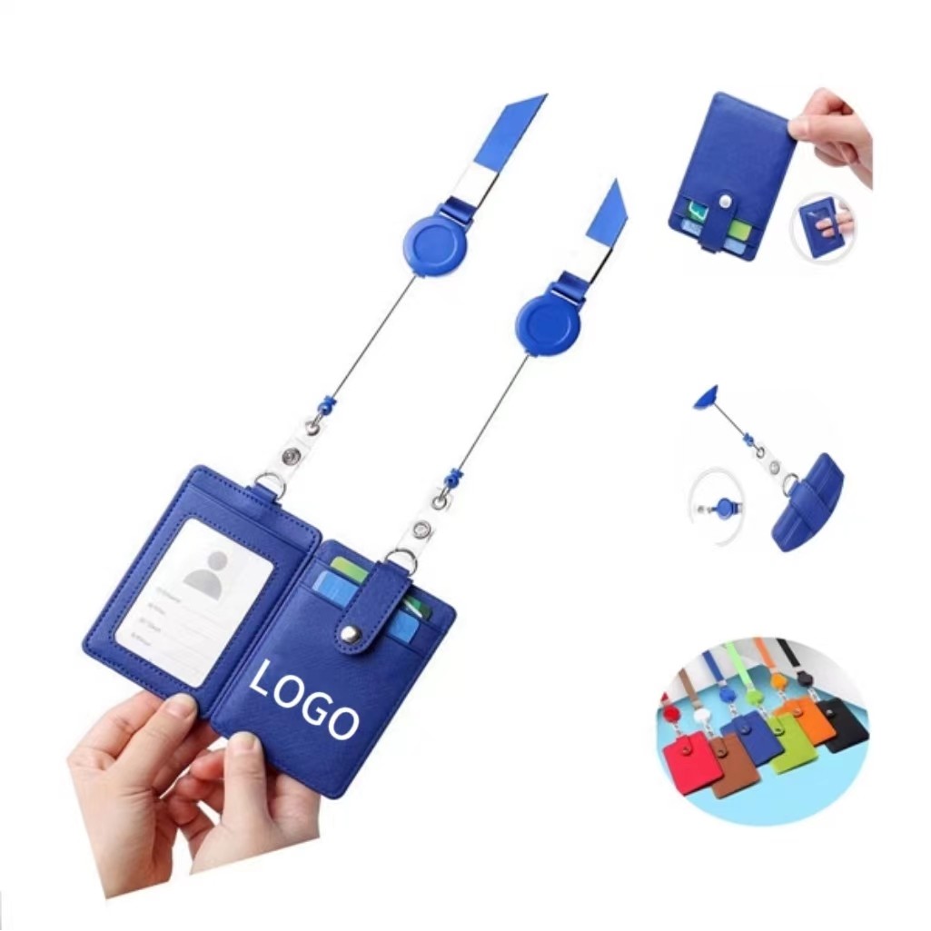 Work Badge Card Cover With Retractable Lanyard 1