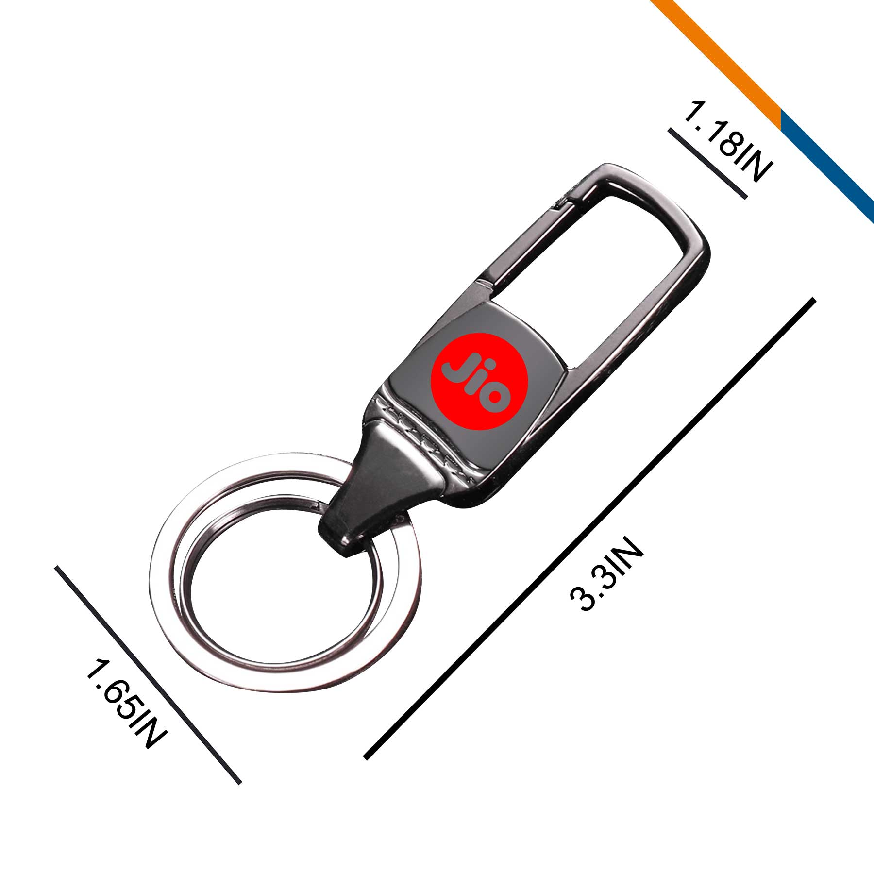 Finel Dual Ring Metal Keychain 5
