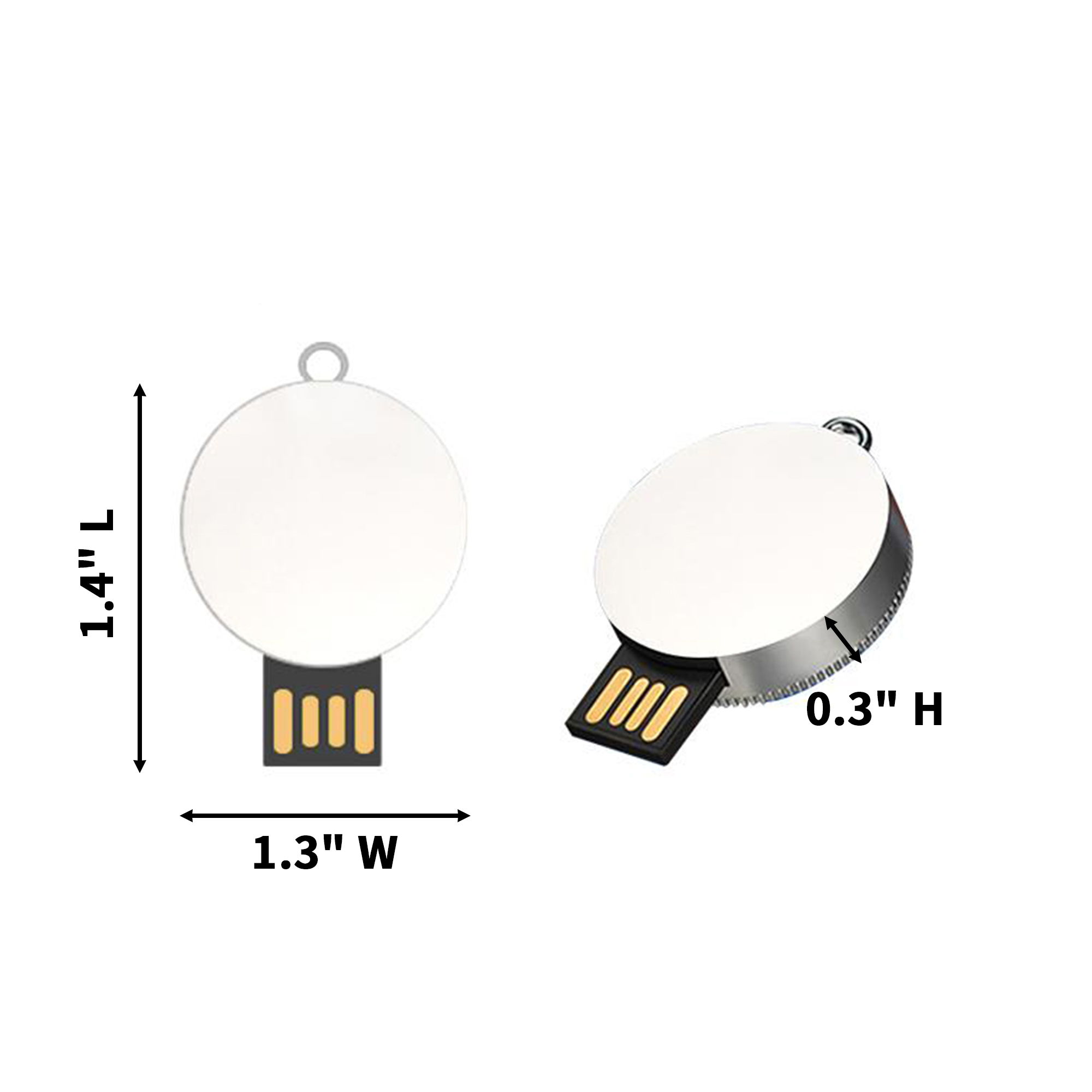 Universal Serial Bus Flash Drive With School Emblem Metal Shell 4