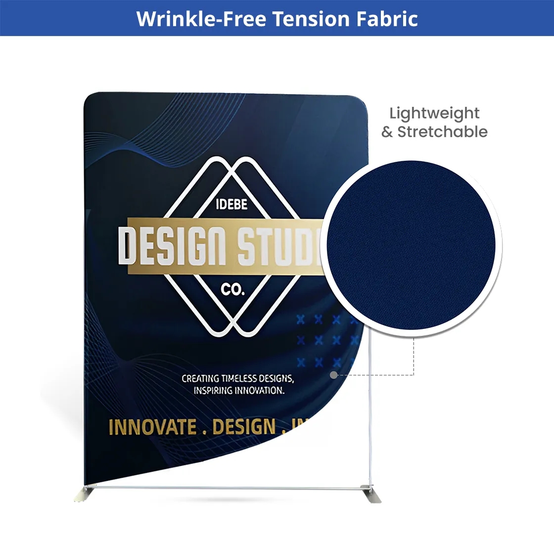 13ft Magnetic Modular Fabric Displays - Cross Island Shape 5