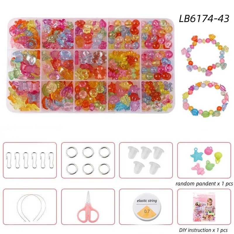 BULK Kids Jewelry Making Kit DIY Bracelet Set Beads Supplies 6