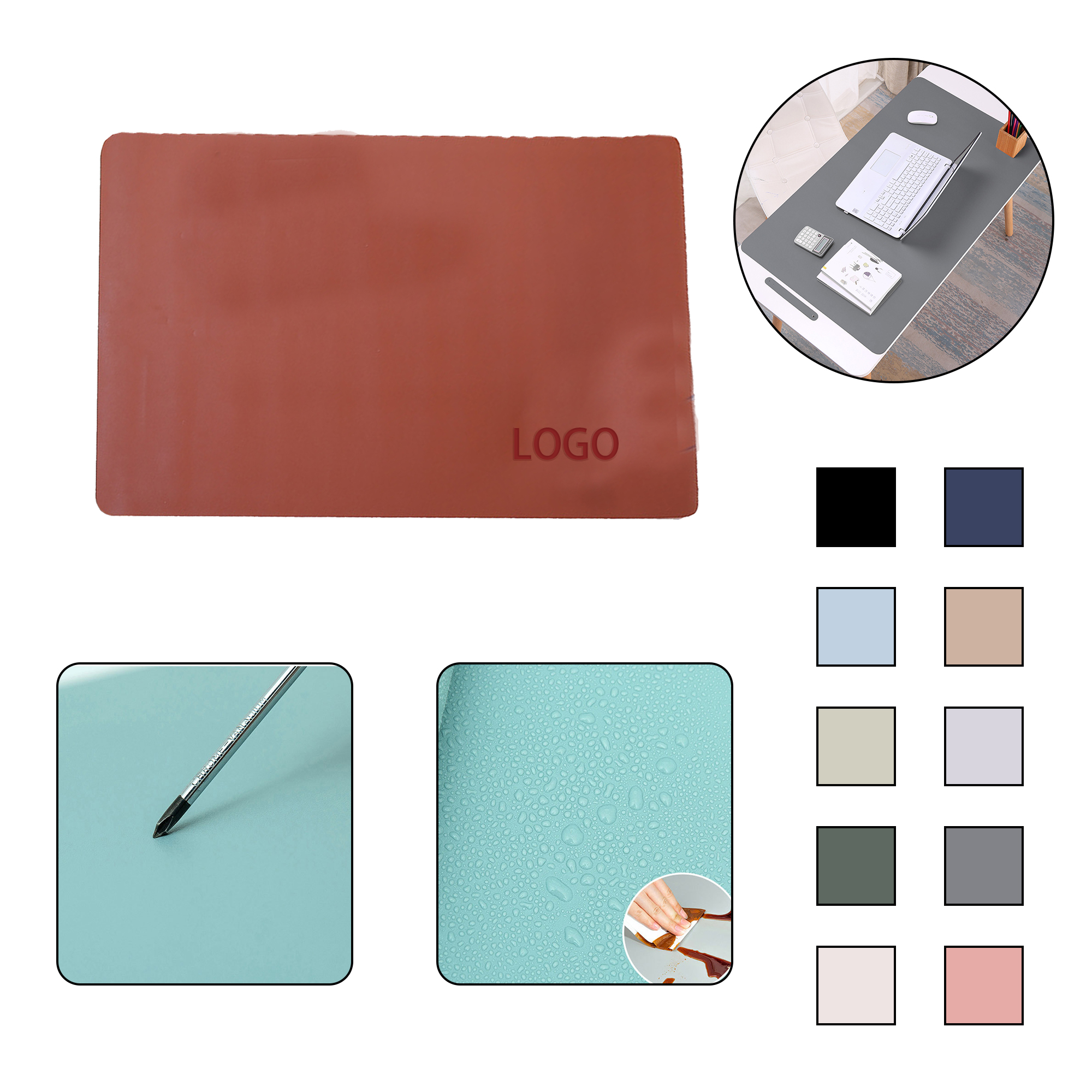 MOQ:50pcs Waterproof Desk Mat 1