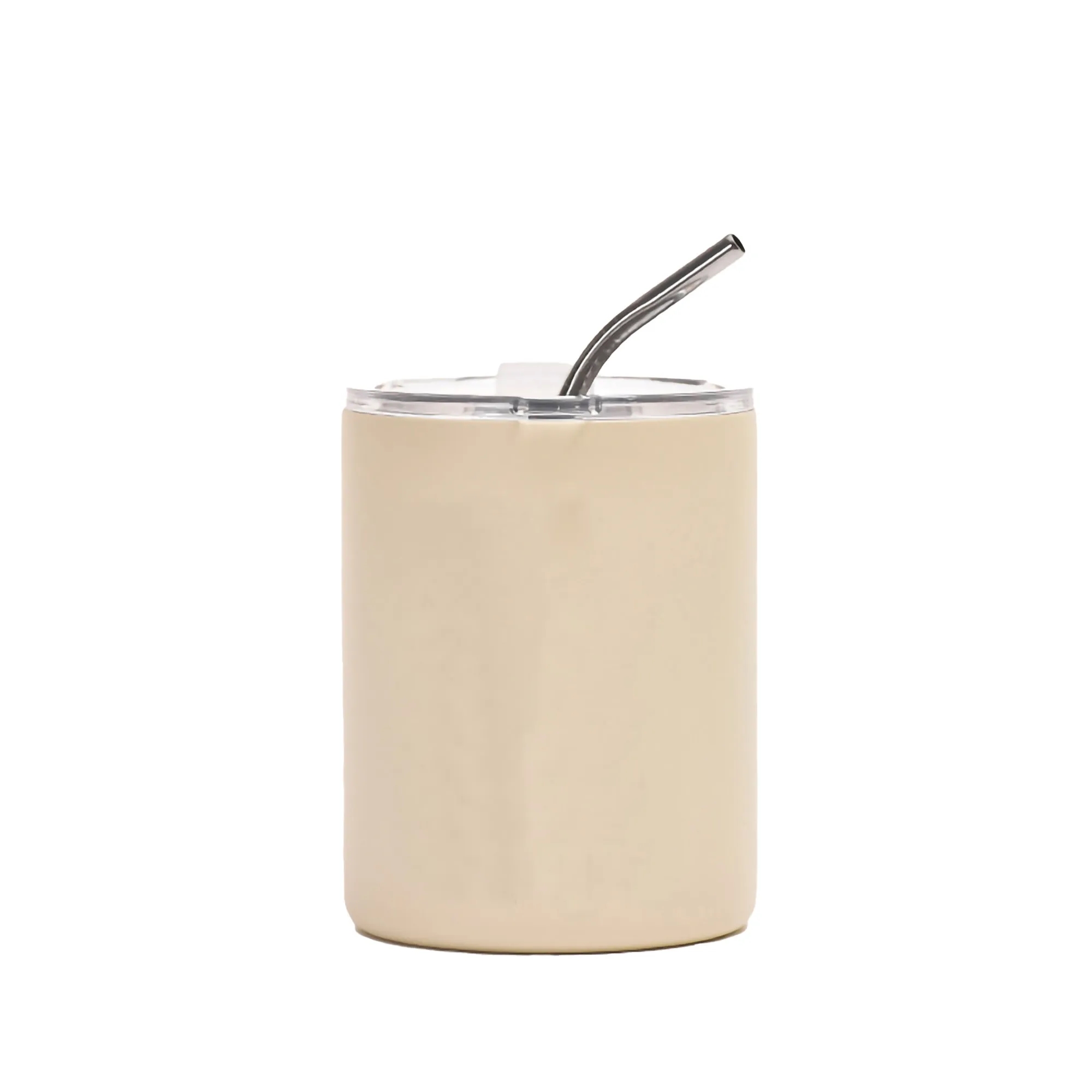 12oz  Stainless Steel Coffee Cup With Straw Lid MOQ100 6