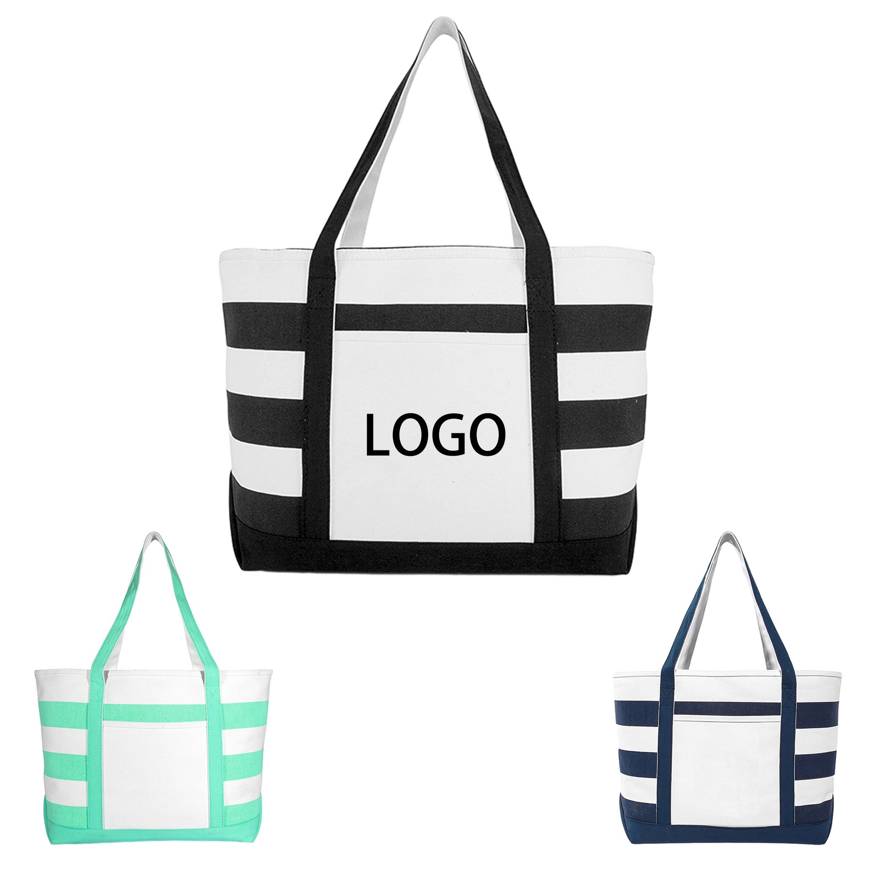Striped Boat Tote Bag 1